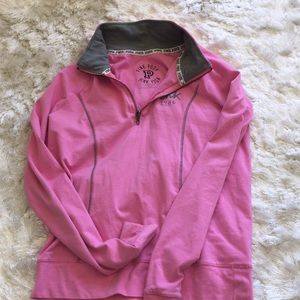 Pink 1989 tight fitting yoga top